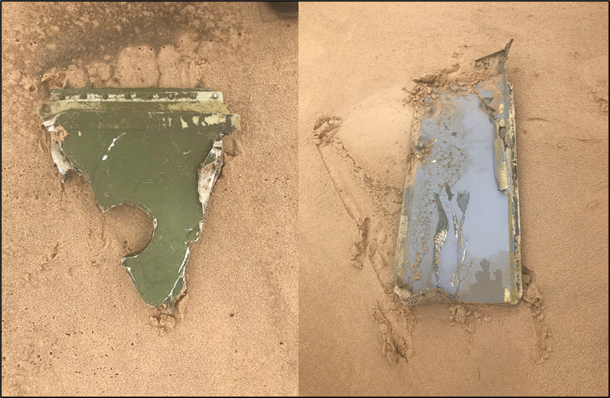 Figure 7: Items of honeycomb construction found on Stockton Beach, probably from UVC