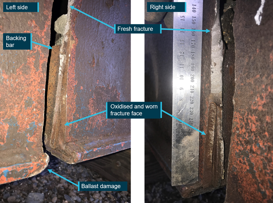 Figure 4: Wagon NDHX14836G fracture