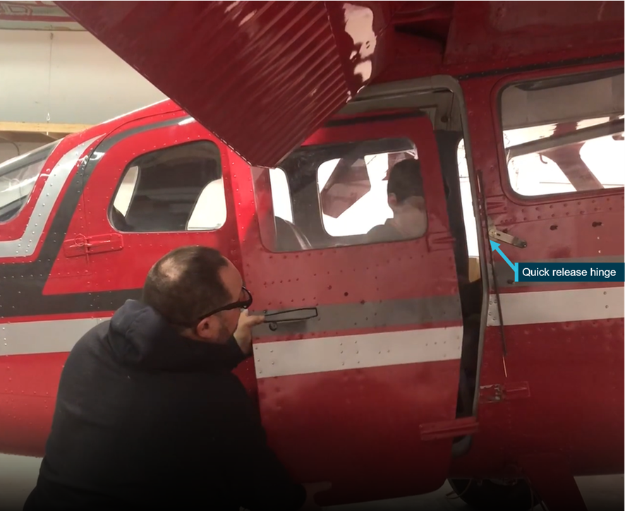 Figure 10: Cessna U206 with emergency egress system