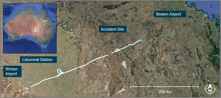 Track of VH-XWI from Winton to Bowen