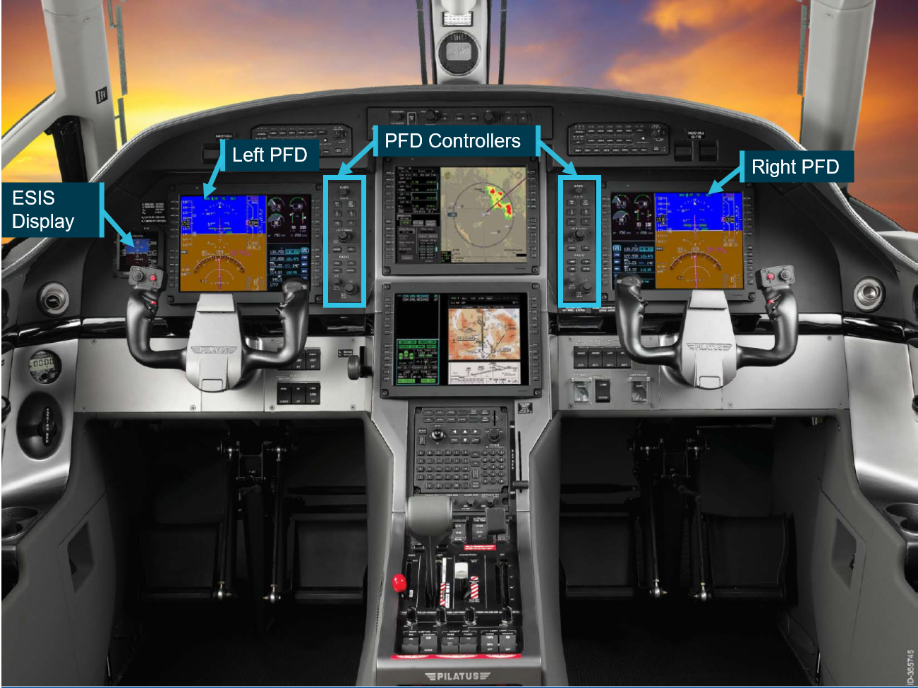 PC-12/47E exemplar cockpit layout