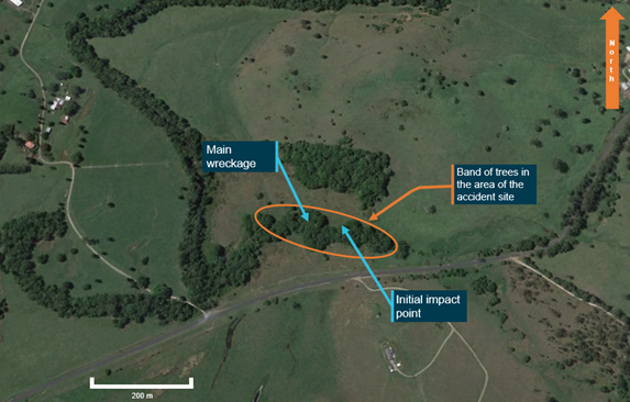 Area of accident site