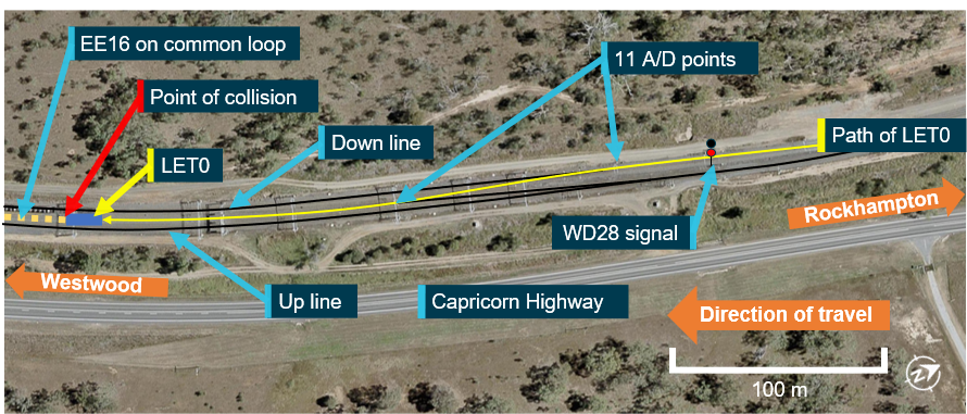 Figure 2: The route of LET0 into Westwood common loop
