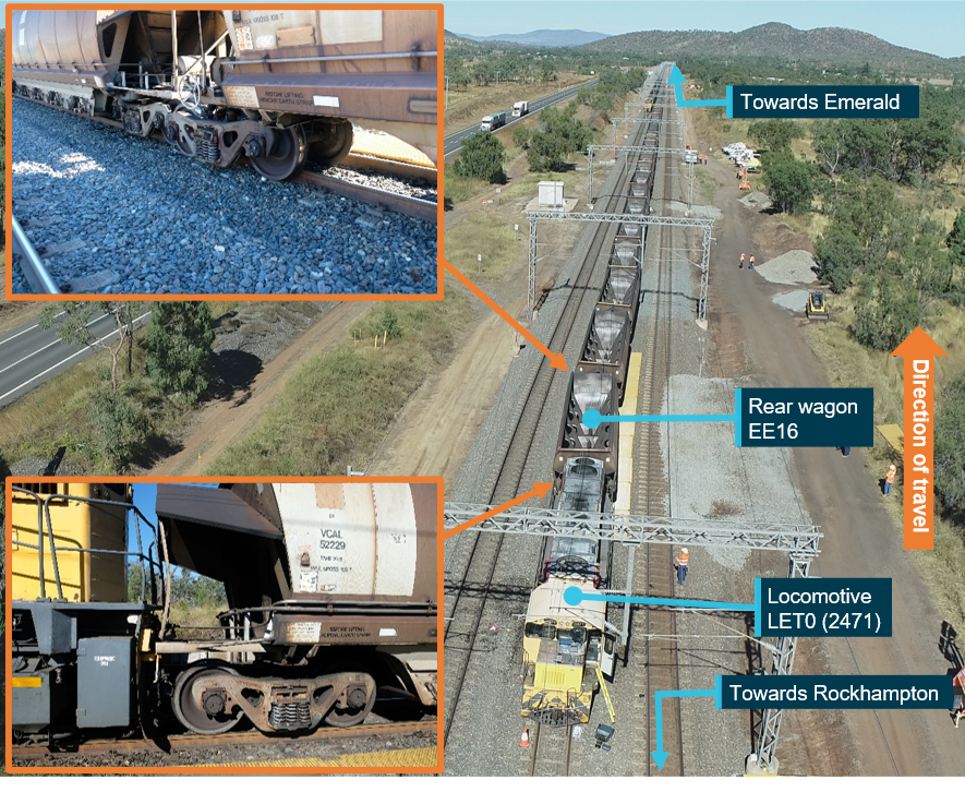 Collision site at Westwood, Queensland
