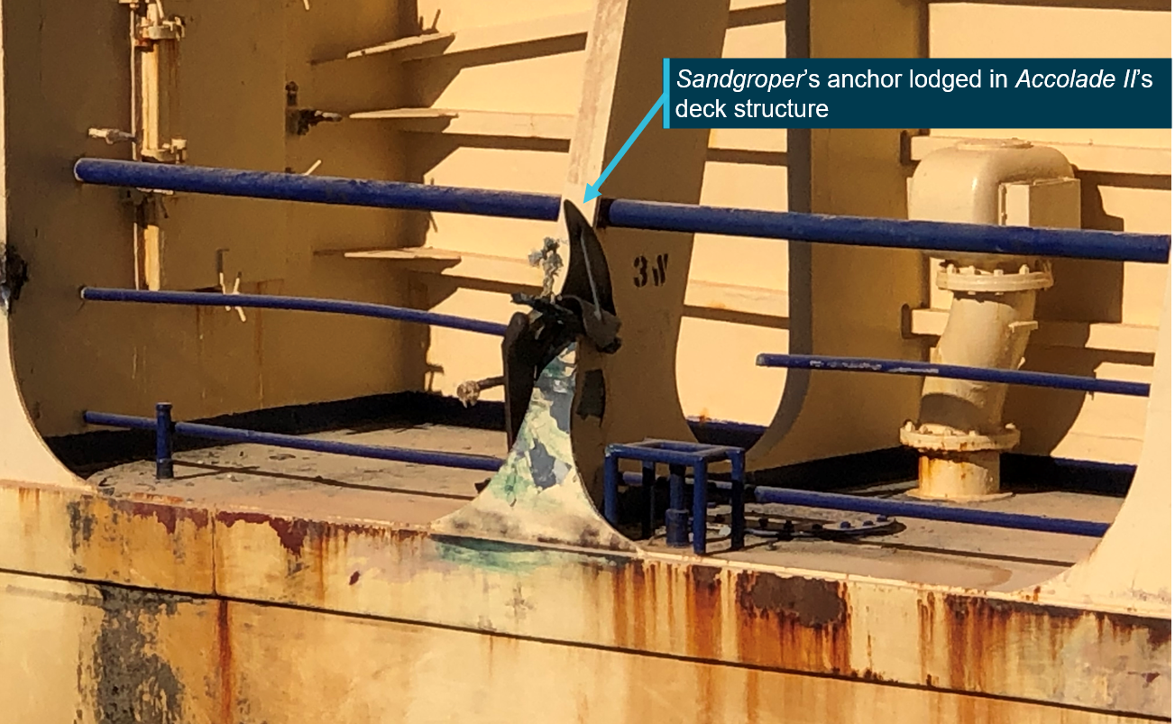 Figure 5: Damage to Accolade II