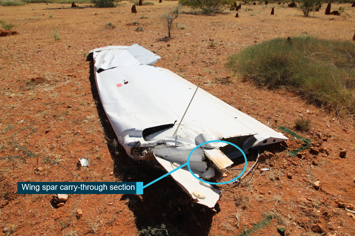 Figure 11: Separated right wing viewed from the inboard end