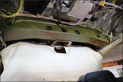 Figure 24: View of the carry-through structure looking aft with the cabin lining removed