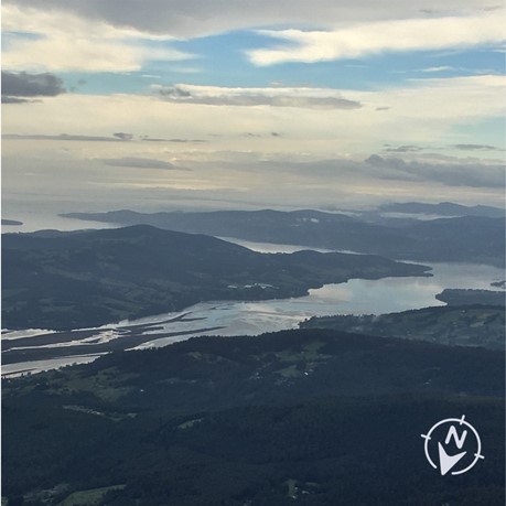 Figure 5: Photograph captured by the pilot as the aircraft passed near Huonville
