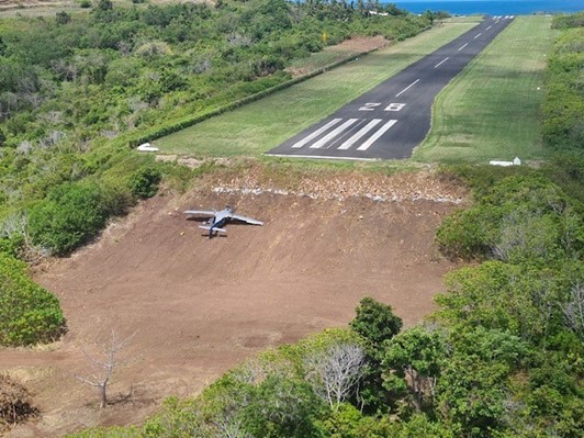 Figure 1: Darnley Island aerodrome and accident site