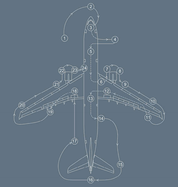Figure 40: Flight crew operating procedure illustration of the flight crew walk-around