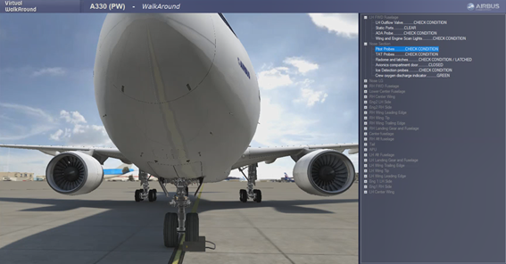 Figure 42: Airbus Virtual WalkAround software