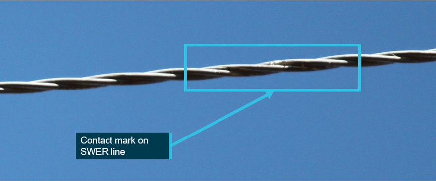 Figure 8: Contact mark on SWER line