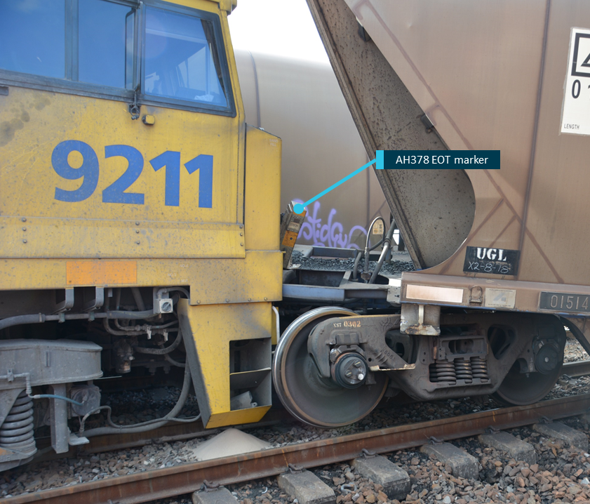 Figure 6: EOT marker light and impact point