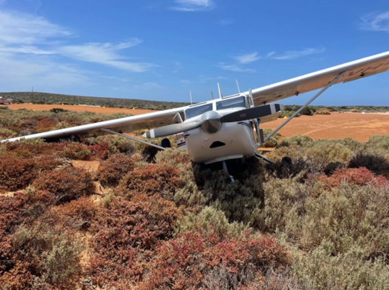 Figure 3: VH-WSB after the runway excursion