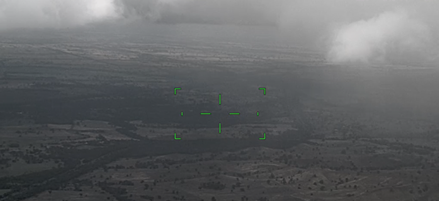 Figure 8: View of base of cloud from the Victoria Police Air Wing helicopter taken approximately one hour after the accident (altitude approx. 4,000 ft)