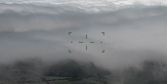 Figure 9: View of top of cloud from the Victoria Police Air Wing helicopter taken approximately one hour after the accident (altitude approx. 4,900ft)