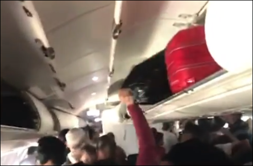 Figure 2: Still image of passenger video taken during the evacuation