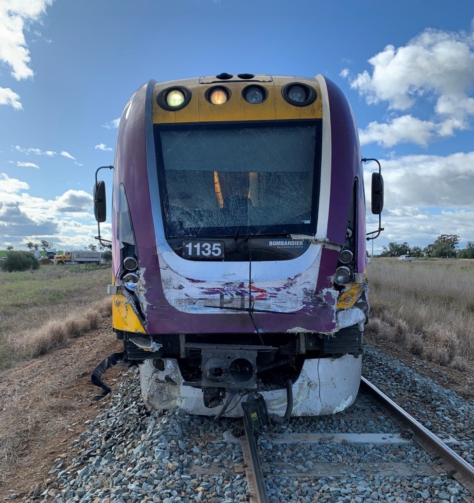 Figure 7: Damage to the front of the train