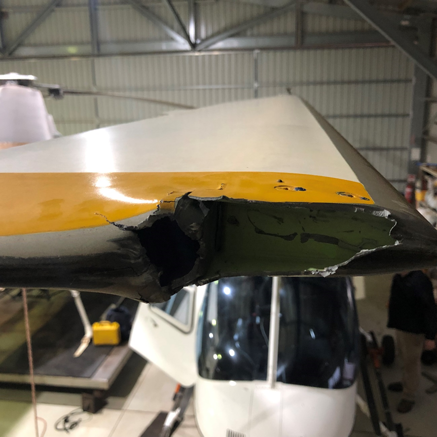 Figure 2: Damage to main rotor blade