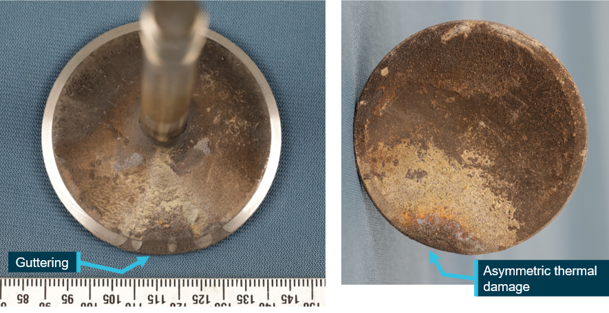 Figure 4: Damaged engine intake valve from number-four cylinder