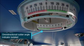 Figure 6: Bridge omnidirectional rudder indicator (isolated and partly dismantled)