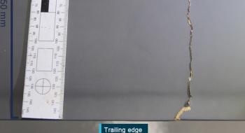 Figure 1: Main rotor blade crack