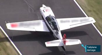 Tailplane damage after the collision