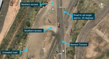 Barwon Terrace interface with rail line