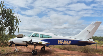 The aircraft after the accident. Photo: Operator.