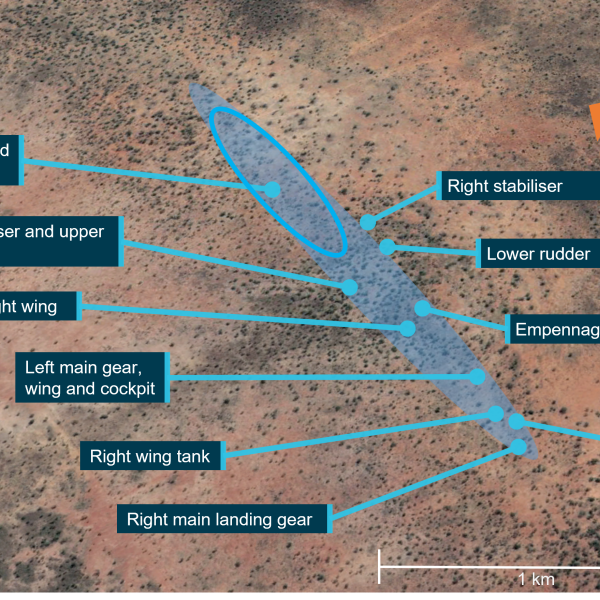 Accident site scatter pattern