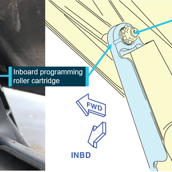Figure 2: The failed cartridge (left) and example cartridge highlighted in blue (right)