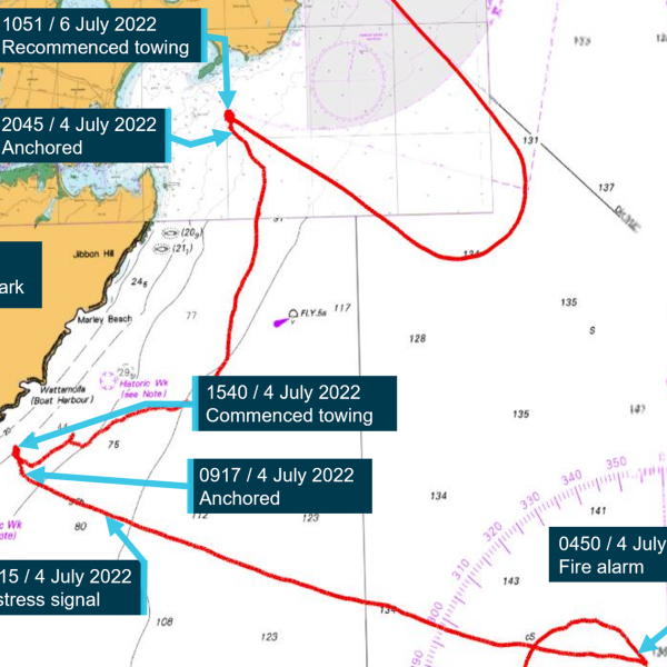 ATSB details timeline of bulk ship’s propulsion failure off Port Kembla