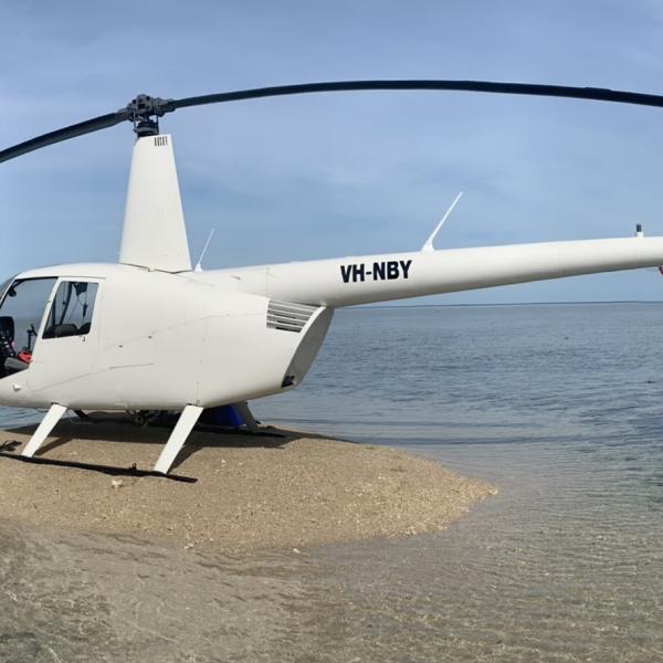 VH-NBY on sand bar.