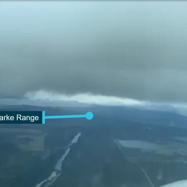 Figure 3: Image taken in-flight of the weather conditions ahead