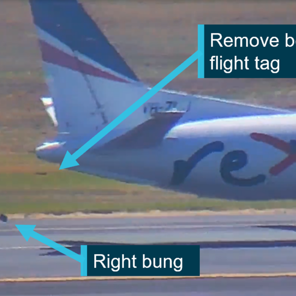A still image from Cairns Airport’s CCTV footage