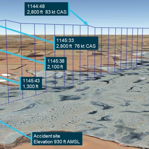 Accident flight track data derived from an iPhone
