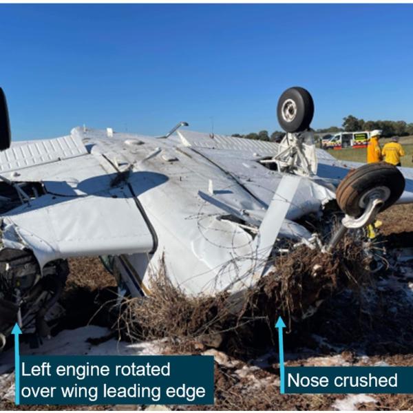 Figure 7: Impact damage to VH-OMD