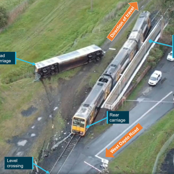 The site of the derailment.