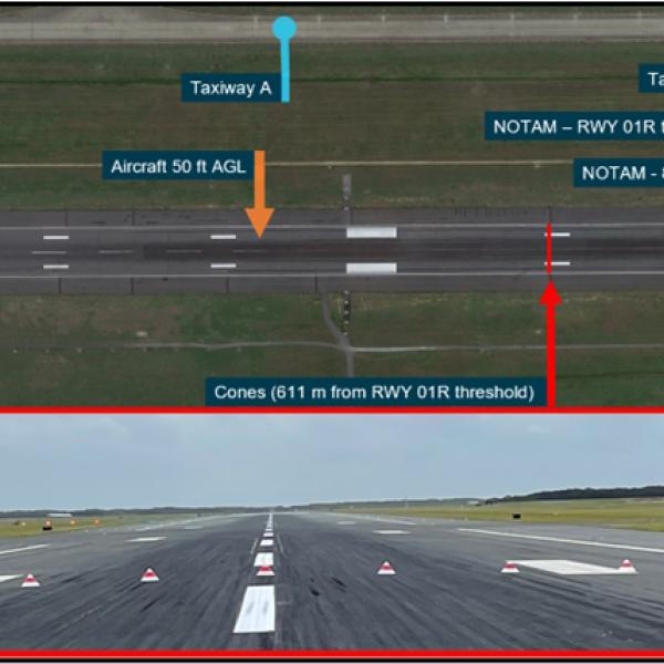 Runway 19L configuration for VA324 take-off