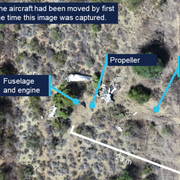 Overview of VH-WWU accident site