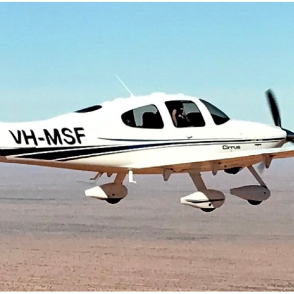 Pre accident photo of accident aircraft flying.