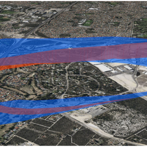 Photo: Google Earth and ADS-B data