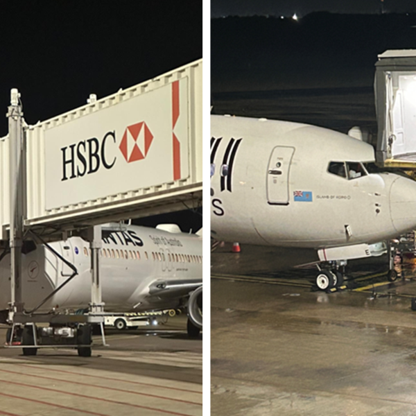Collisions with the Qantas aircraft (left) and Fiji Airways aircraft (right).