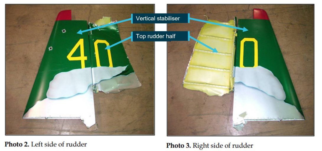 Figure A2: Rudder and vertical stabiliser from C-GNDY