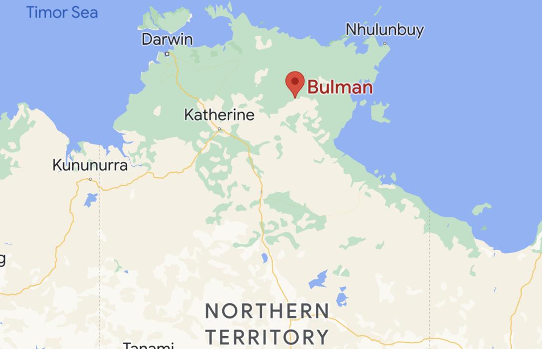 Map of Northern Australia.