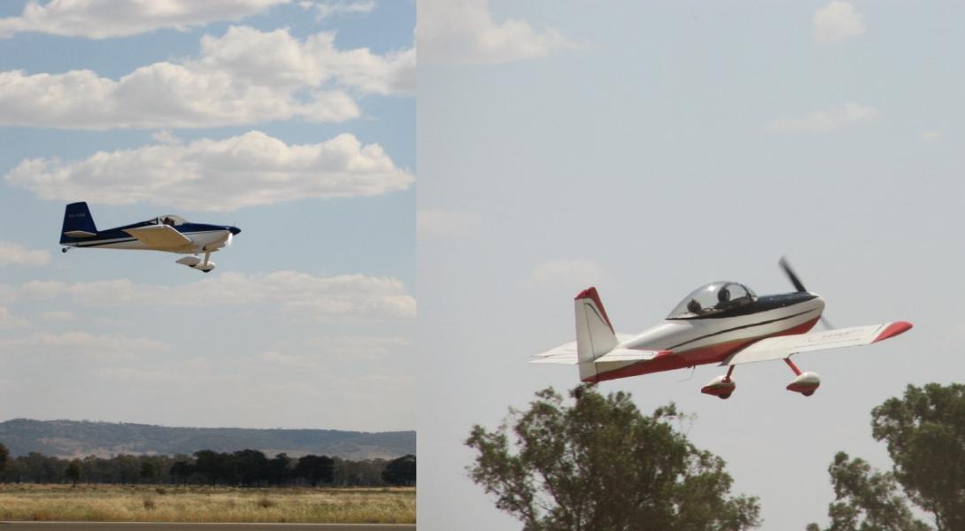 Planes taking off at low level
