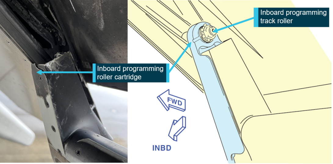 Figure 2: The failed cartridge (left) and example cartridge highlighted in blue (right)