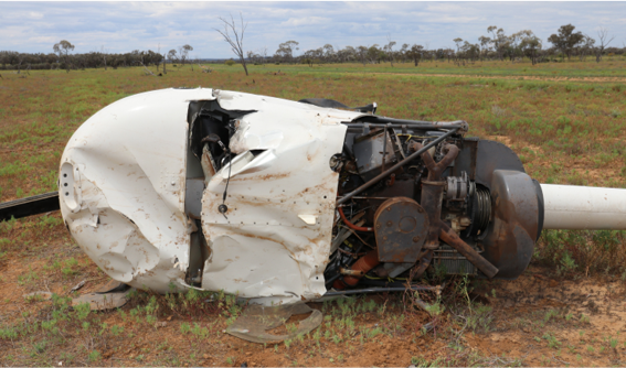 Figure 2: Helicopter wreckage
