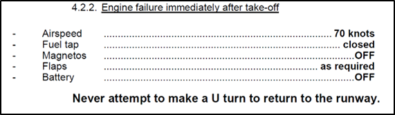 Figure 2: Engine failure on take-off procedure