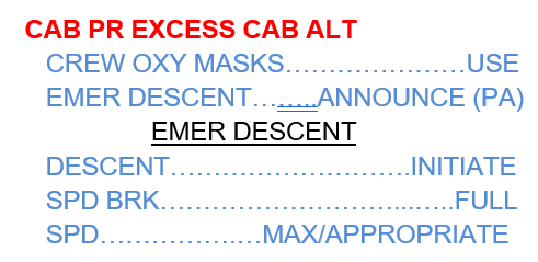 CAB PR EXCESS CAB ALT